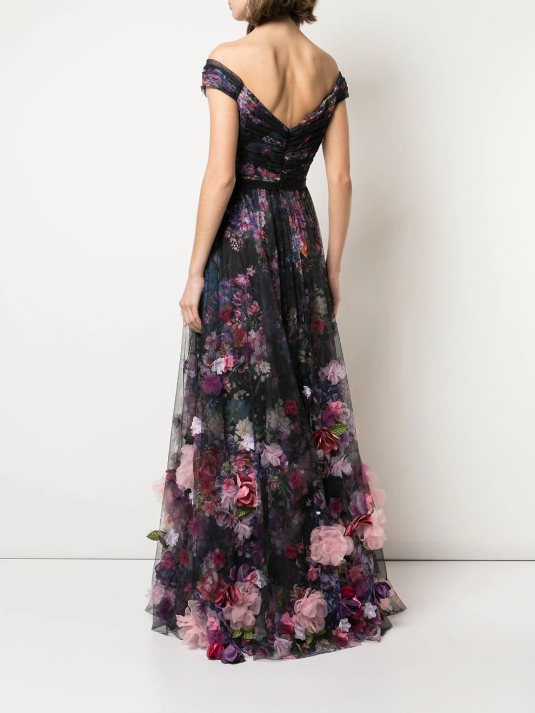 Floral Print Floor Length Gown – Marchesa